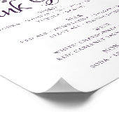 Poster Humeur Bohème | Boisson Fleurie Violet Aubergine (Coin)