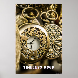 Poster Humeur Intemporelle : Art de Montre de Poche en Br