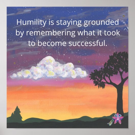 Poster - Humility Quote, Little Shot, Semi-Gloss (Voorkant)
