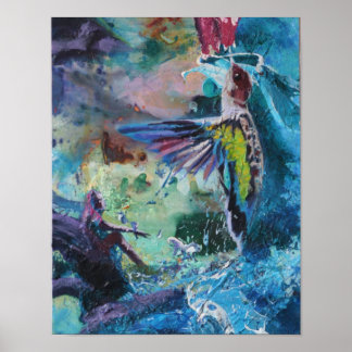 Poster Hummer Abstrait