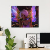 Poster Hummingbird Guardian Fairy Imaginaire Art (Bureau à domicile)