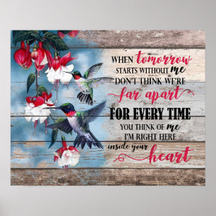 Poster Hummingbird Je suis ici à l'intérieur du mémorial 