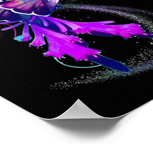 Poster Hummingbird Tenir la sensibilisation à la surdose (Coin)