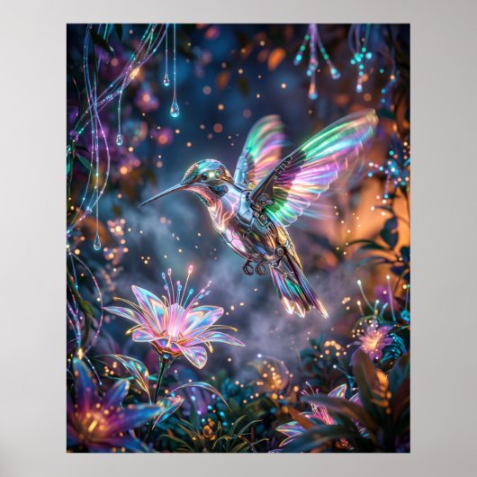 Poster Hummingbird Voltage Garden (Devant)