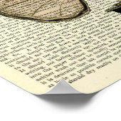 Poster Hummingbirds à un Gramophone, mignonne Vintage (Coin)