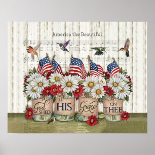 Poster Hummingbirds Dieu Partage Sa Grace Cadeaux De Réch