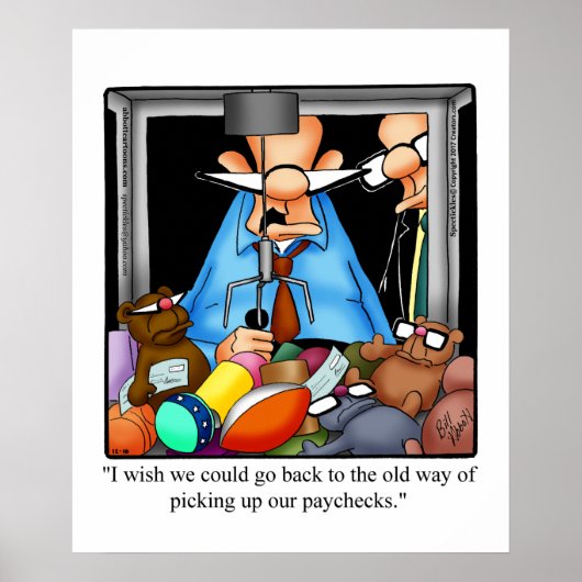 Poster humoristique du bureau d'affaires amusant (Devant)