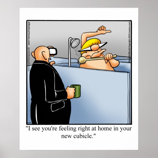 Poster humoristique du bureau d'affaires amusant (Devant)