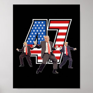 Poster Humoristique Trump Danseuse De Victoire Trump Dans