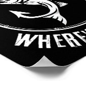 Poster Humoristique Wtf Où est le poisson pour la pêche E (Coin)