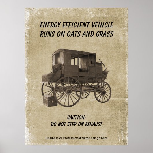 Poster Humorous Energy Efficient Vehicle (Devant)