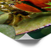 Poster Humorous scene frog playing cello in lily pond (Coin)