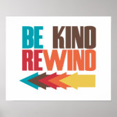 Poster Humour Be Kind Rewind rétro 80s (Devant)