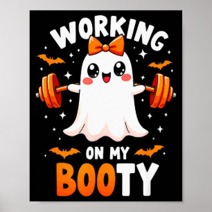 Poster Humour Boo Travaille Mon Booty Gym Fitness Hallowe