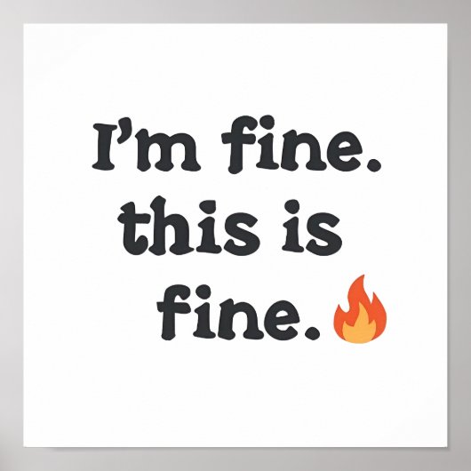 Poster Humour Chaotique et Anxieux Relatable (Devant)