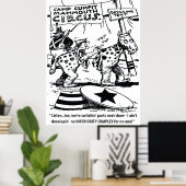 Poster Humour Cirque, Pas De Complexe D'Infériorité, Drôl (Bureau à domicile)