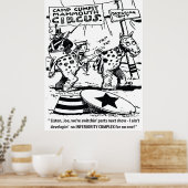 Poster Humour Cirque, Pas De Complexe D'Infériorité, Drôl (Cuisine)