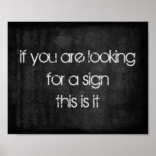 Poster humour citation texte sur le gris foncé en détress (Devant)