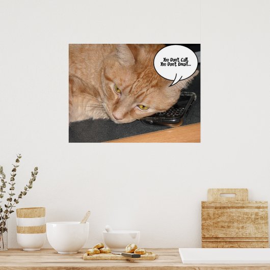 Poster Humour de chat Tabby Orange (Cuisine)