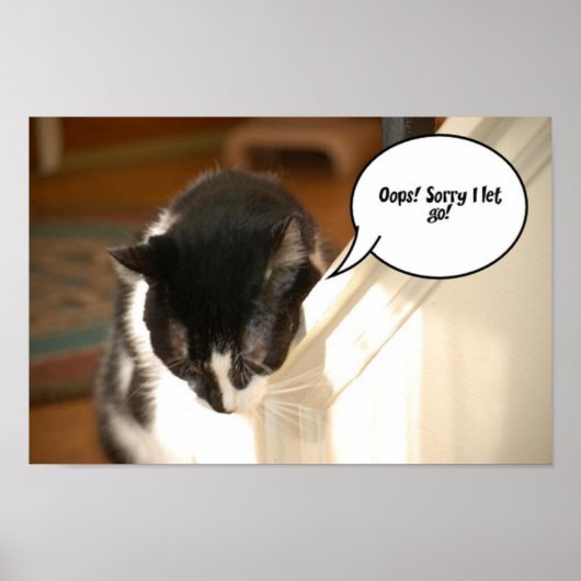 Poster Humour de chat Tuxedo (Devant)
