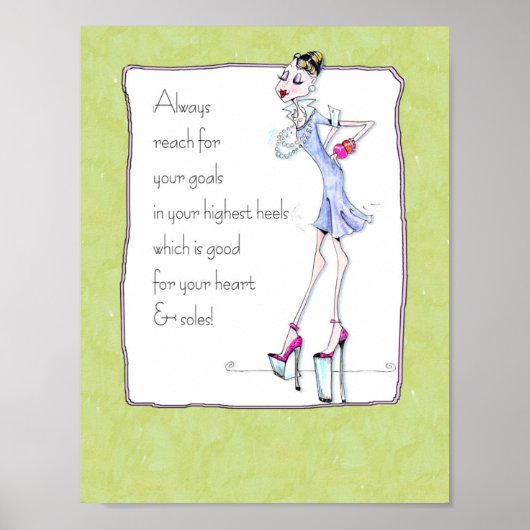Poster Humour de chaussure avec texte (Devant)