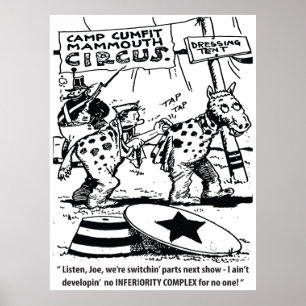 Poster Humour de cirque, pas de complexe d'infériorité, d