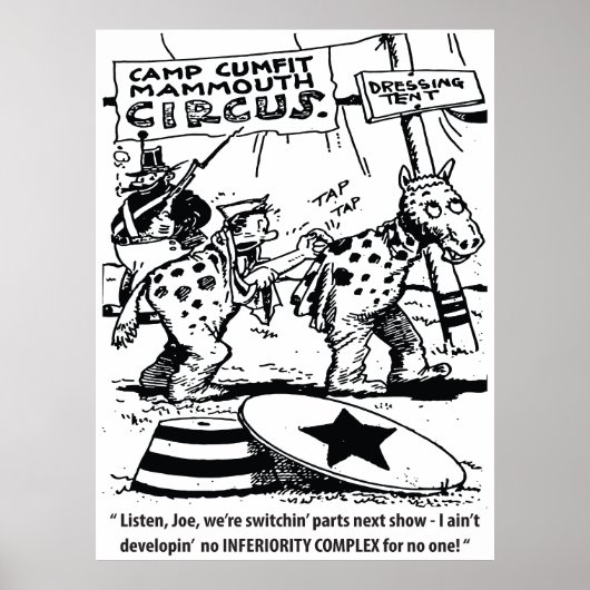 Poster Humour de cirque, pas de complexe d'infériorité, d (Devant)