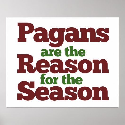 Poster Humour de la saison des fêtes de Pagans (Devant)