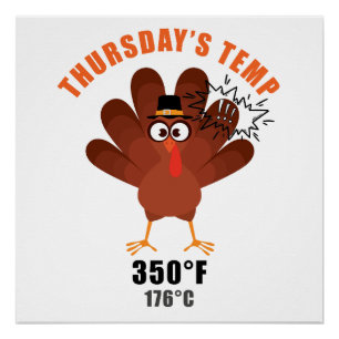 Poster Humour de Thanksgiving Blague de dinde drôle