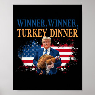Poster Humour de Thanksgiving Trump dinde