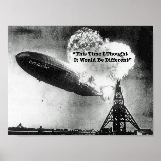 Poster Humour d'écroulement du marché Bull (Devant)