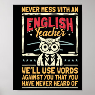Poster Humour d'enseignant Je ne plaisante jamais avec un