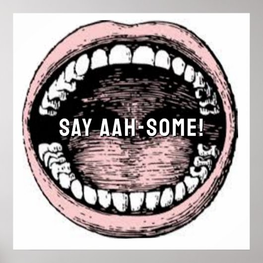 Poster Humour dentaire dentiste (Devant)