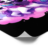 Poster Humour drôle Rainbow Gothic Grim Reaper équitation (Coin)