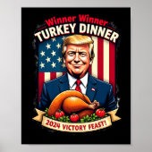 Poster Humour Drôle Trump Gagnant Dîner Dîner Turquie (Devant)