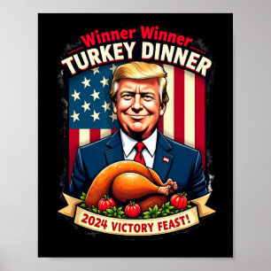 Poster Humour Drôle Trump Gagnant Dîner Dîner Turquie