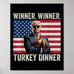 Poster Humour Drôle Trump Gagnant Dîner Dîner Turquie