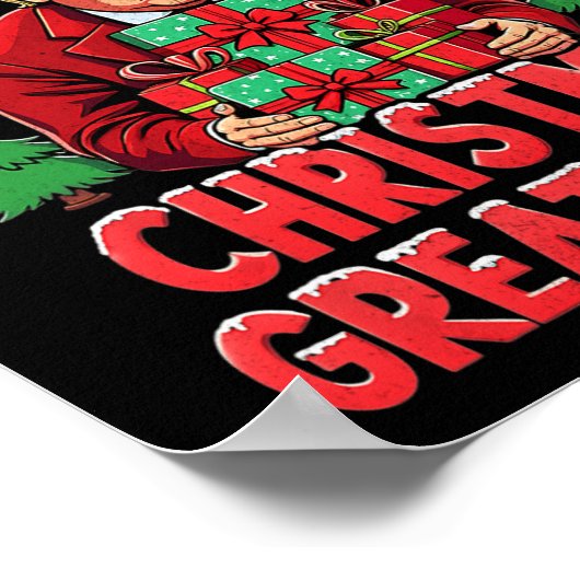 Poster Humour Drôle Trump gagnant Noël Grand Ag (Coin)