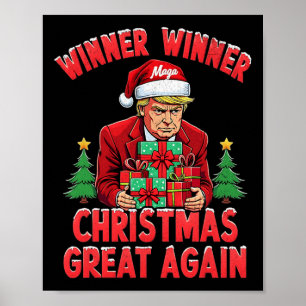 Poster Humour Drôle Trump gagnant Noël Grand Ag