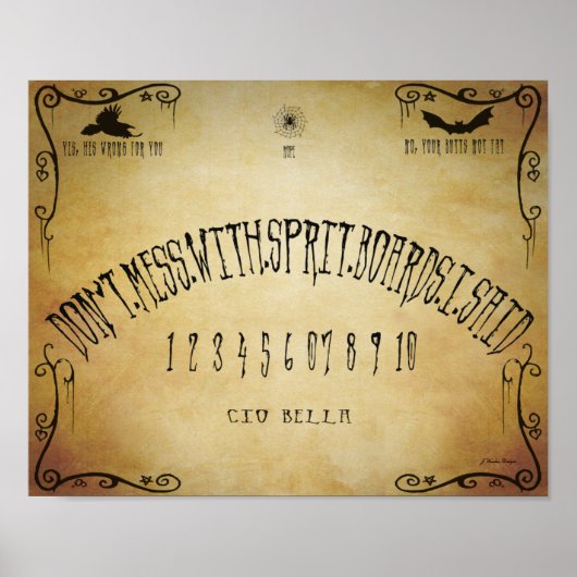 Poster Humour du Spirit Board (Devant)