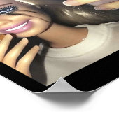 Poster Humour foncé Poupée Fumer Selfie Parodie (Coin)