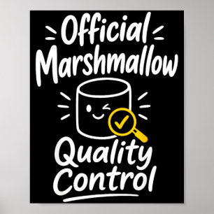 Poster humour marshmallow feu de camp s'mores