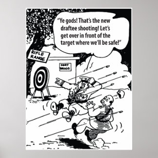 Poster Humour Militaire, Endroit Sûr, Drôle Vintage