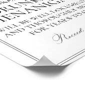 Poster Humour minimal de la barre de Mariage (Coin)