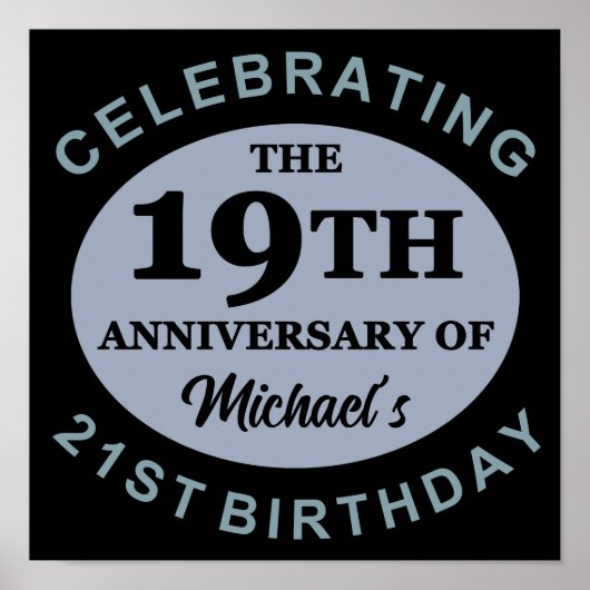 Poster Humour personnalisé 40e anniversaire (Devant)