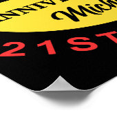 Poster Humour personnalisé 50e anniversaire (Coin)