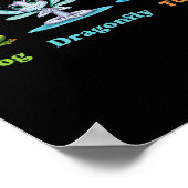 Poster Humour politique subtil Grenouille libellule Yoga (Coin)