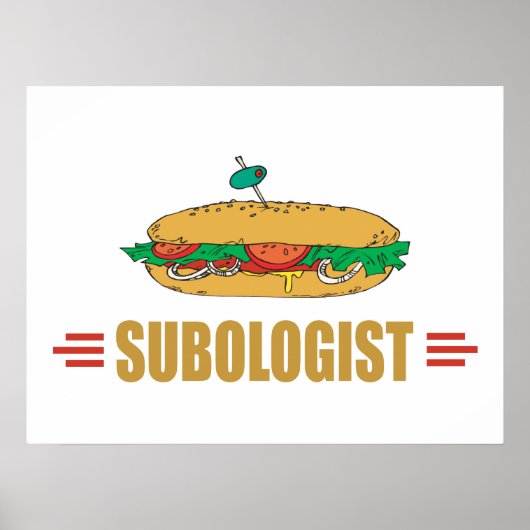 Poster Humour Sandwich Sous-Sandwich Hoagie Lover (Devant)