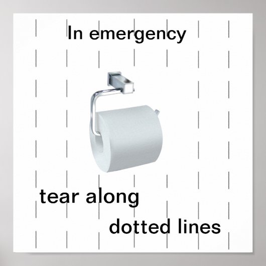 Poster humour toilette (Devant)