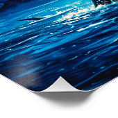 Poster Humpback Whales Under Moonlight (Coin)